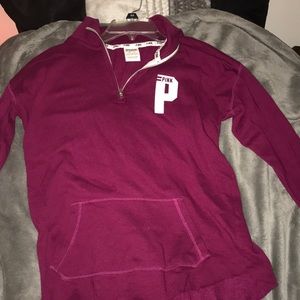 Maroon PINK quarter zip